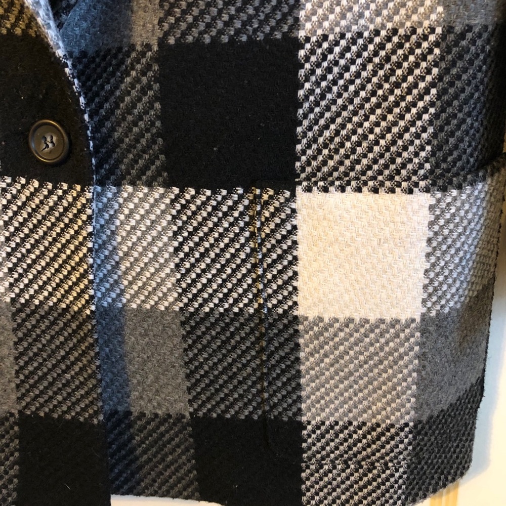 Vintage Black And While Large Pattern Checkered B… - image 5